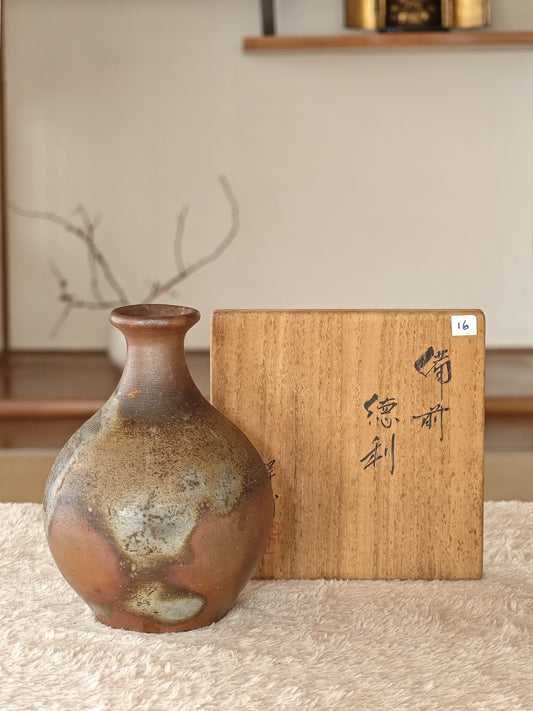 Ceramic Sake Bottle by Baba Shosuke