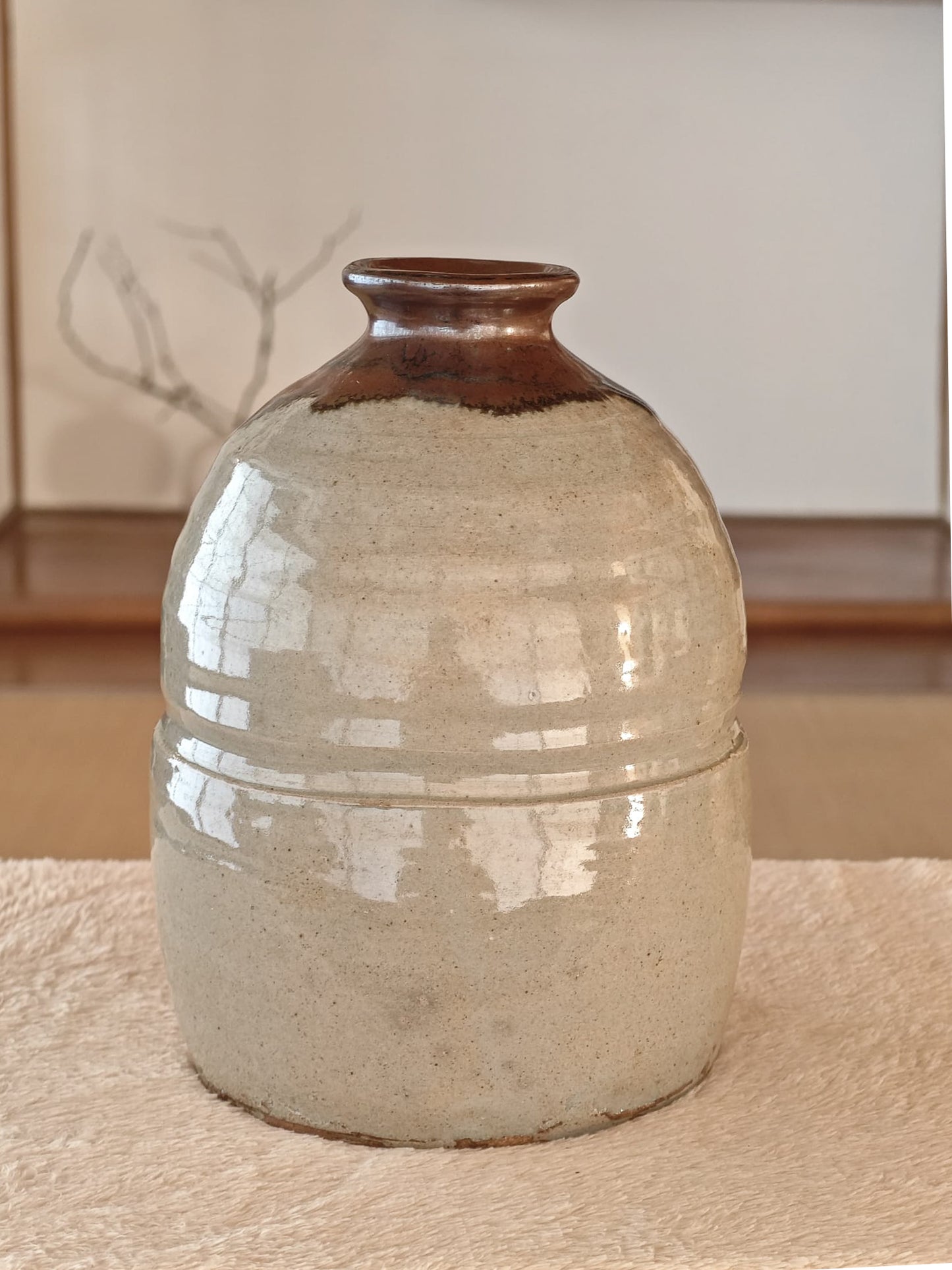 Ceramic Vase by by Nagaoka Kūken