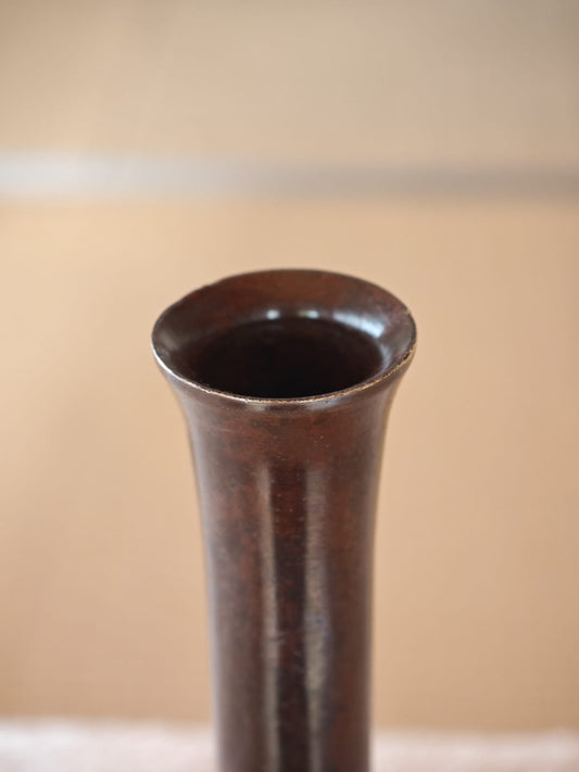 Crane Neck Bronze Vase
