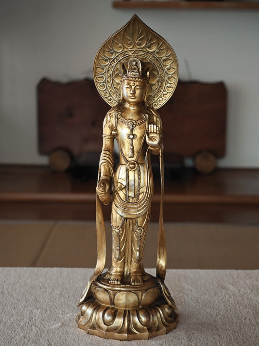 Gold Bronze Guan Yin by Shinji Hori