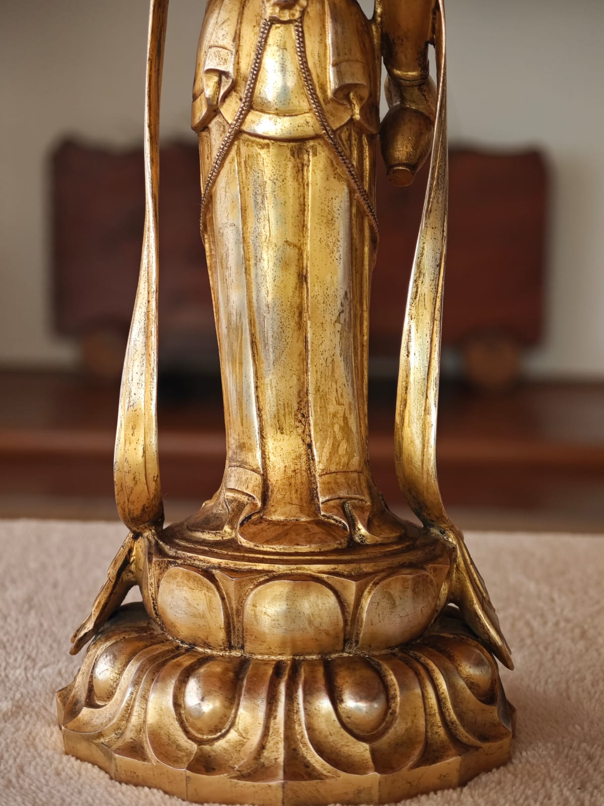 Gold Bronze Guan Yin by Shinji Hori