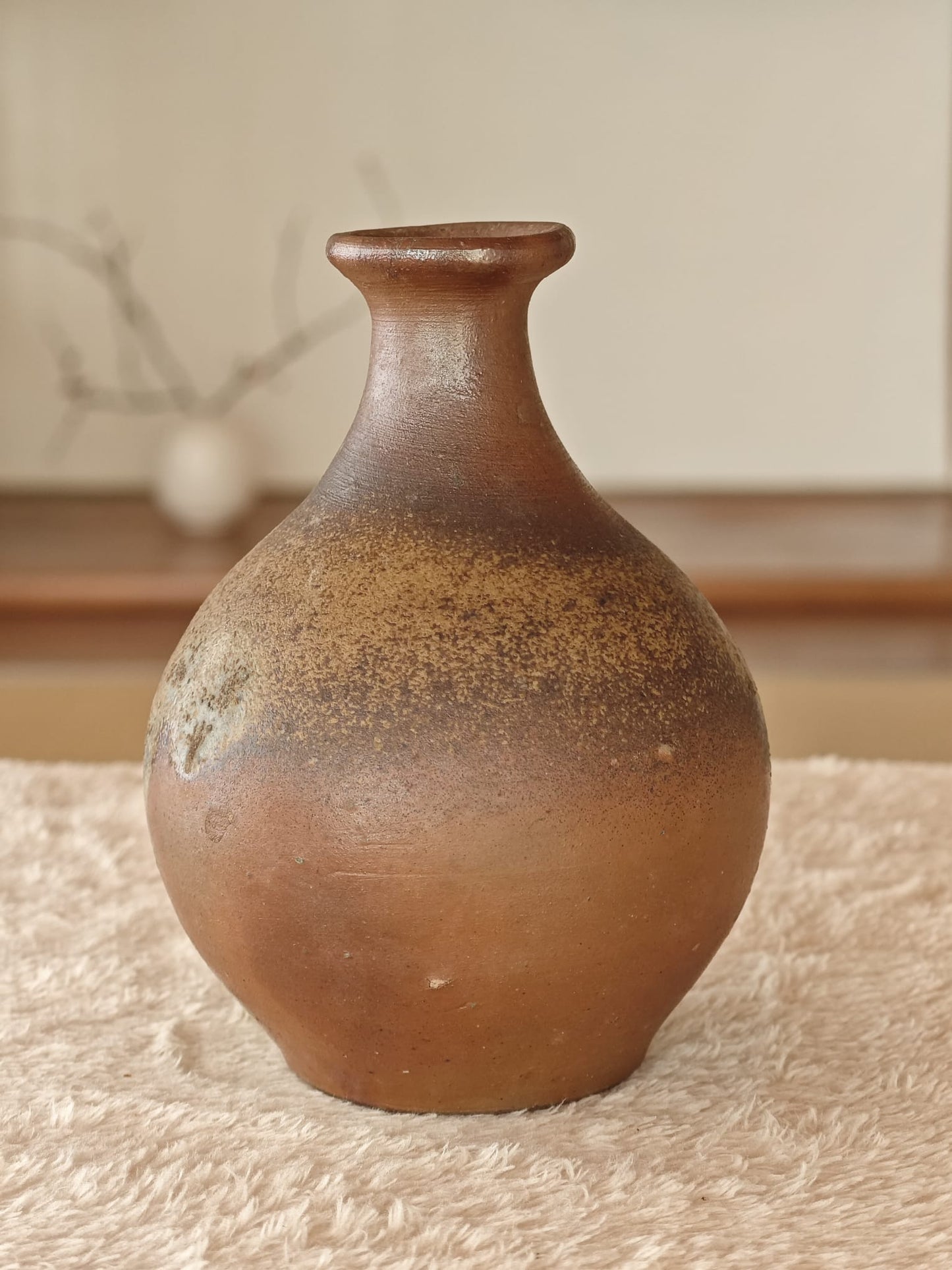 Ceramic Sake Bottle by Baba Shosuke