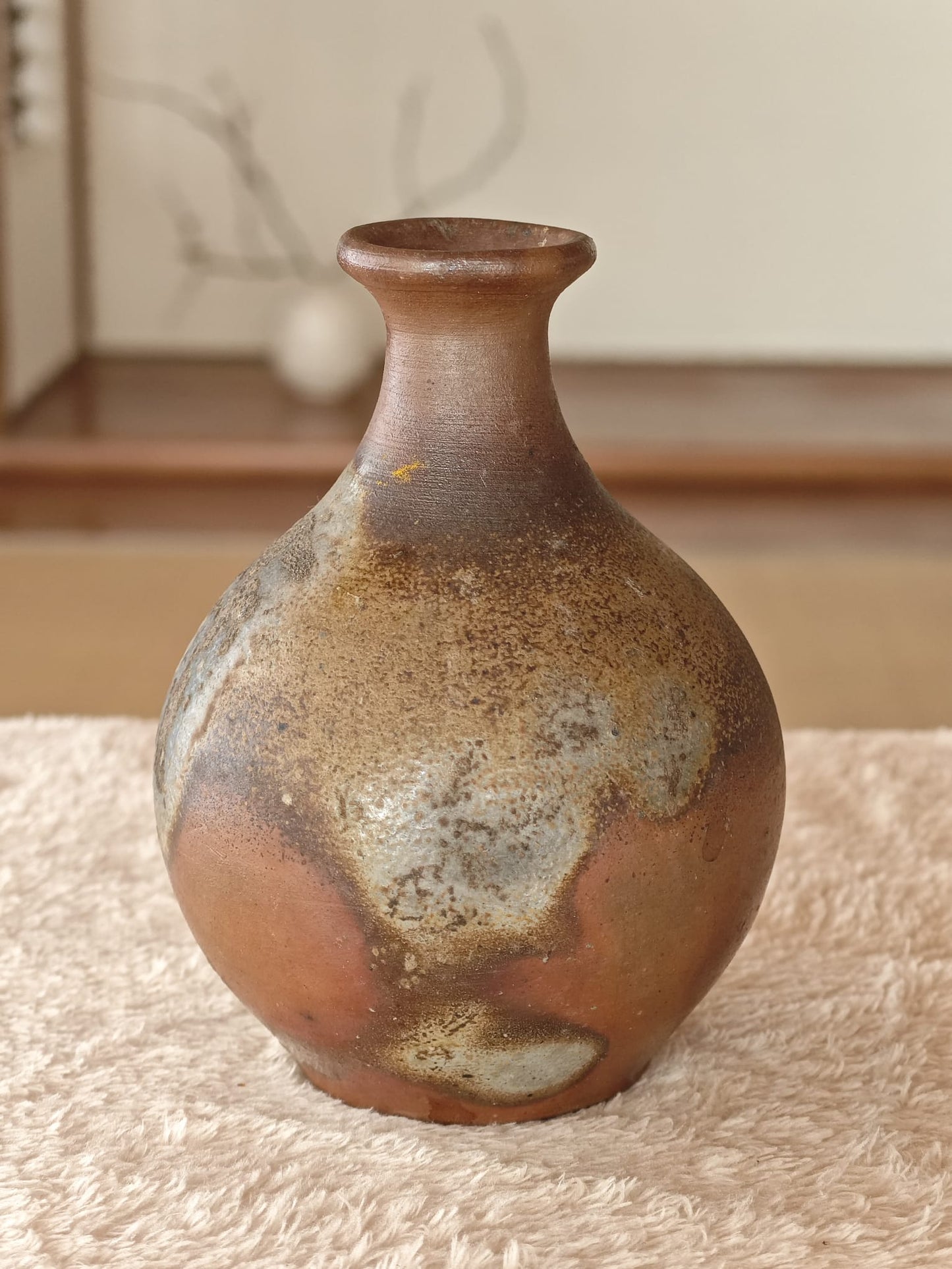 Ceramic Sake Bottle by Baba Shosuke