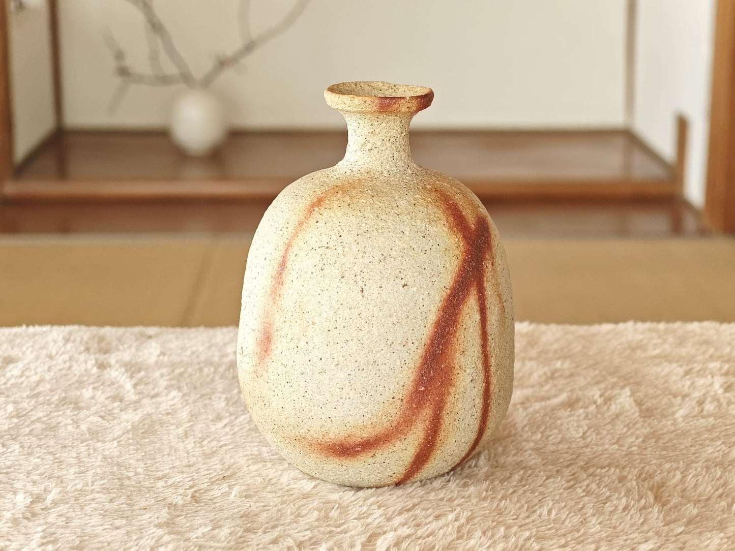 Ceramic Sake Bottle by Matsushima Hiroshi