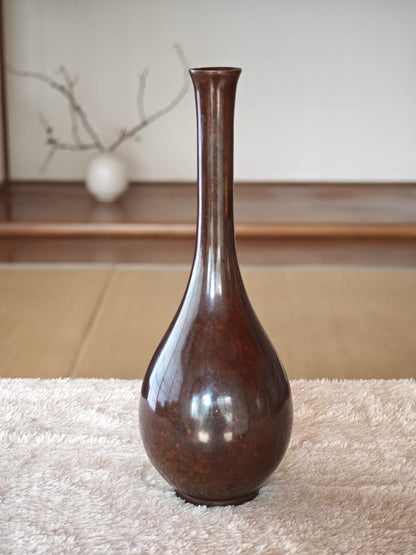 Crane Neck Bronze Vase