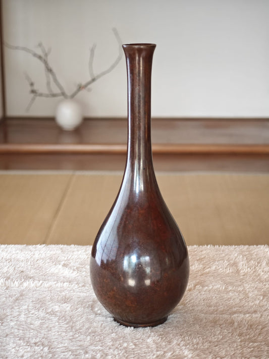 Crane Neck Bronze Vase