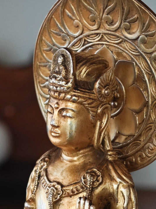 Gold Bronze Guan Yin by Shinji Hori