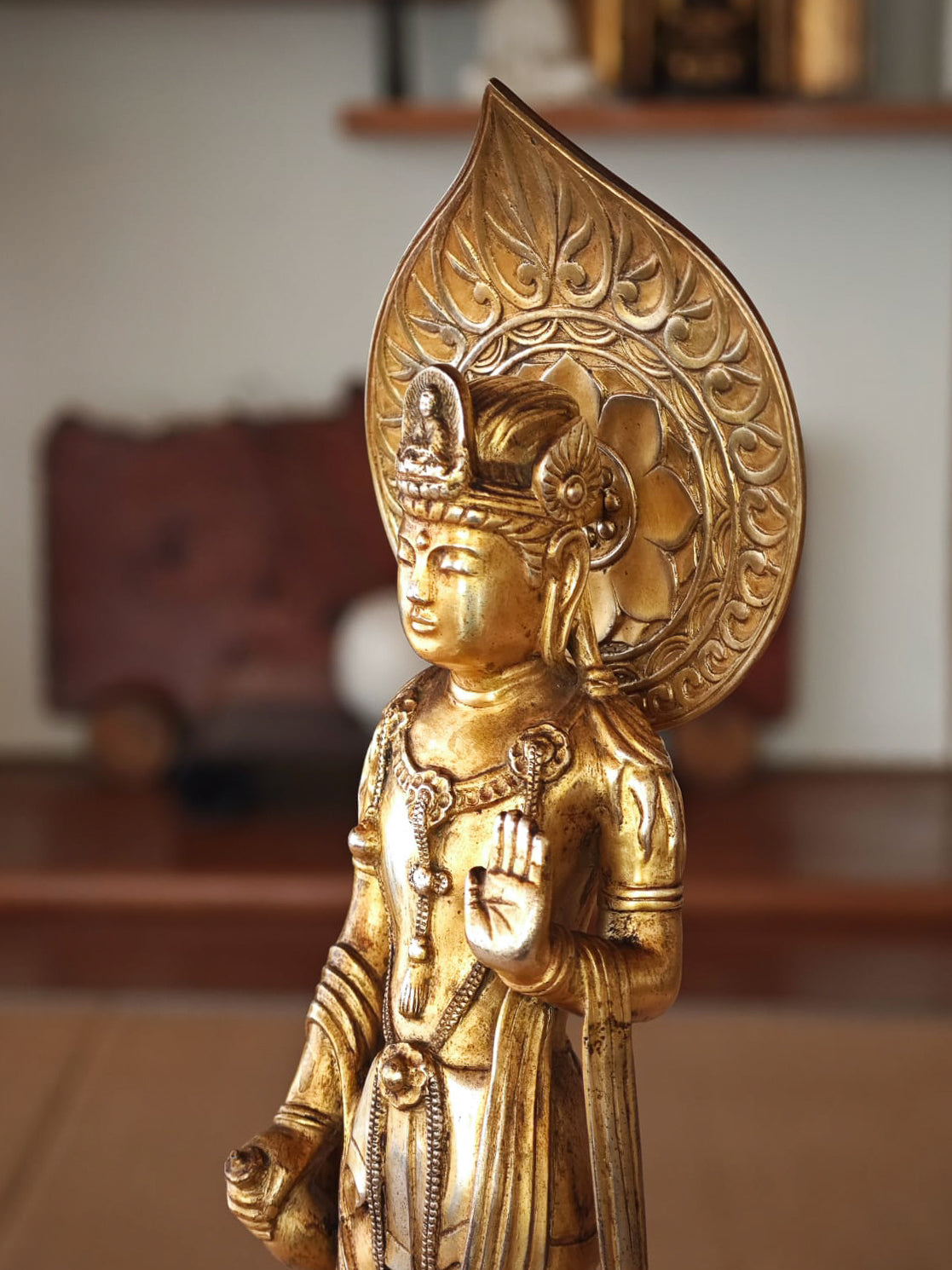 Gold Bronze Guan Yin by Shinji Hori