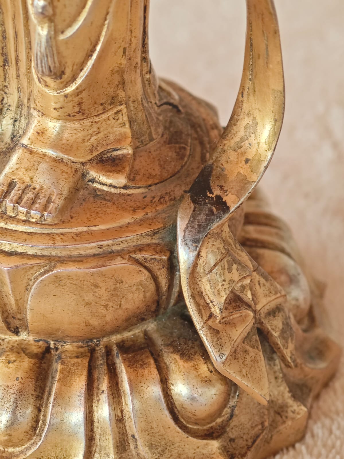 Gold Bronze Guan Yin by Shinji Hori