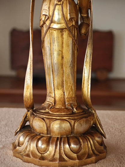 Gold Bronze Guan Yin by Shinji Hori