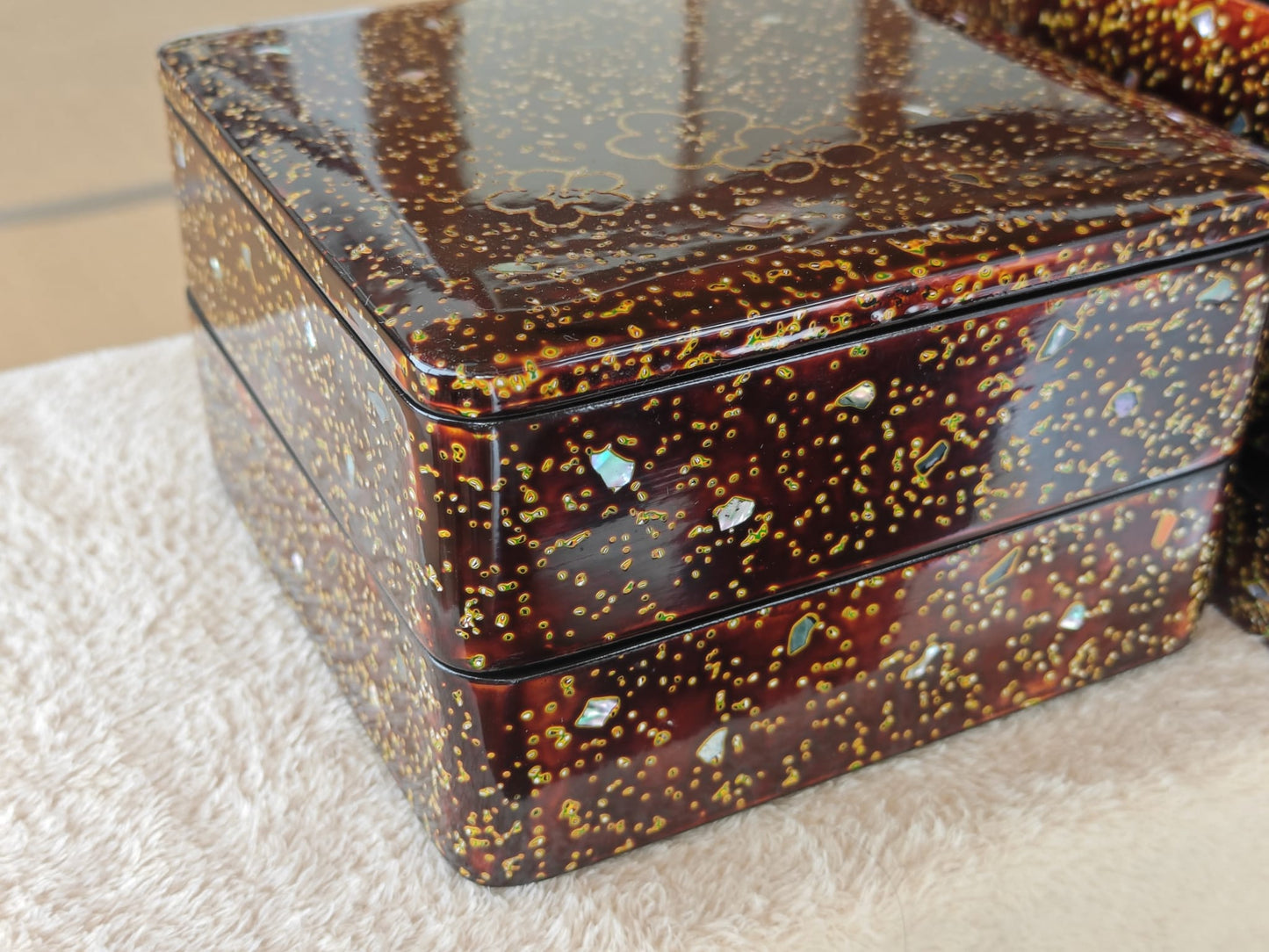 Pair of Lacquer Boxes with Mother of Pearl