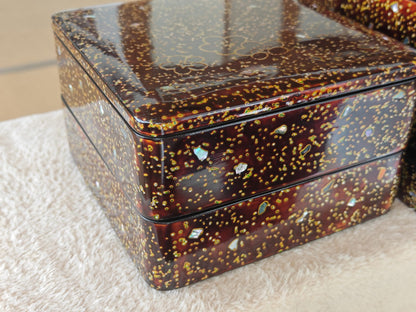 Pair of Lacquer Boxes with Mother of Pearl