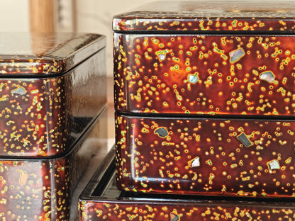 Pair of Lacquer Boxes with Mother of Pearl