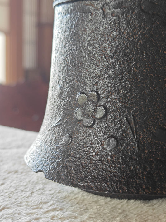 Plum Blossom Iron Tea Kettle by Nanbu Koueido