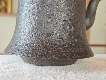 Plum Blossom Iron Tea Kettle by Nanbu Koueido