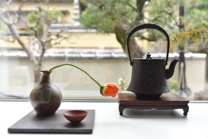 Plum Blossom Iron Tea Kettle by Nanbu Koueido