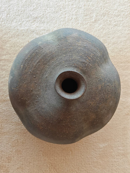Rare Melon-shaped Ceramic Vase
