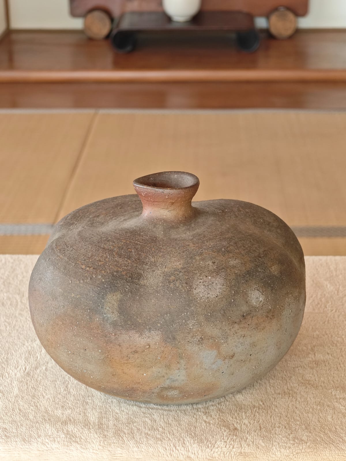Rare Melon-shaped Ceramic Vase