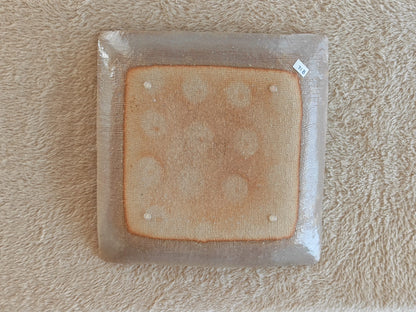 Sqare Ceramic Plate by Minoru Yamato