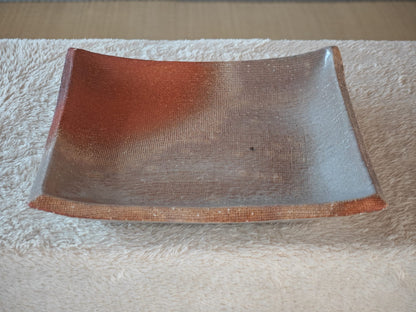 Sqare Ceramic Plate by Minoru Yamato
