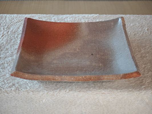 Sqare Ceramic Plate by Minoru Yamato