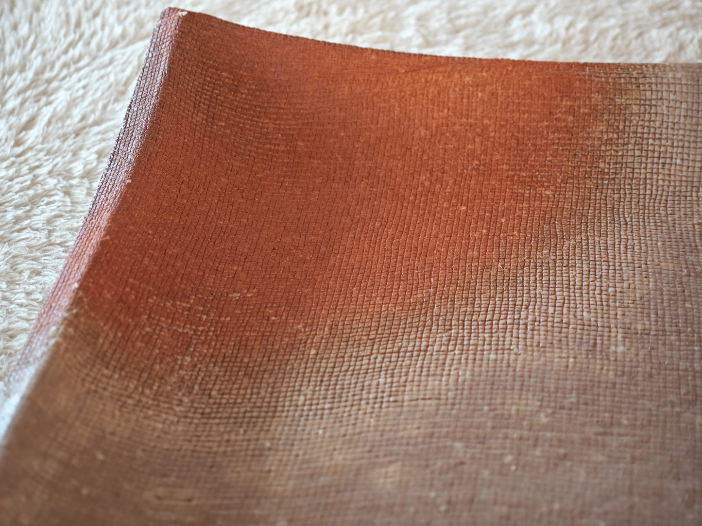 Sqare Ceramic Plate by Minoru Yamato