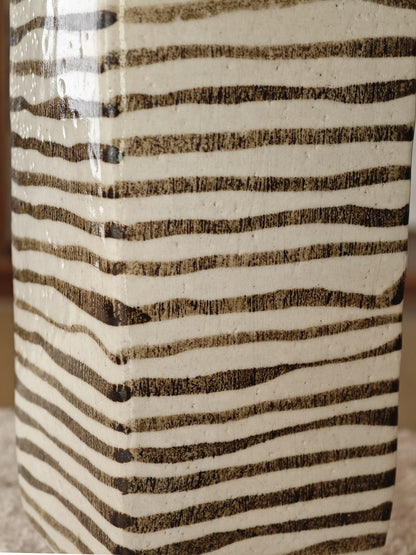 Square Ceramic Vase by Hasegawa Seihō