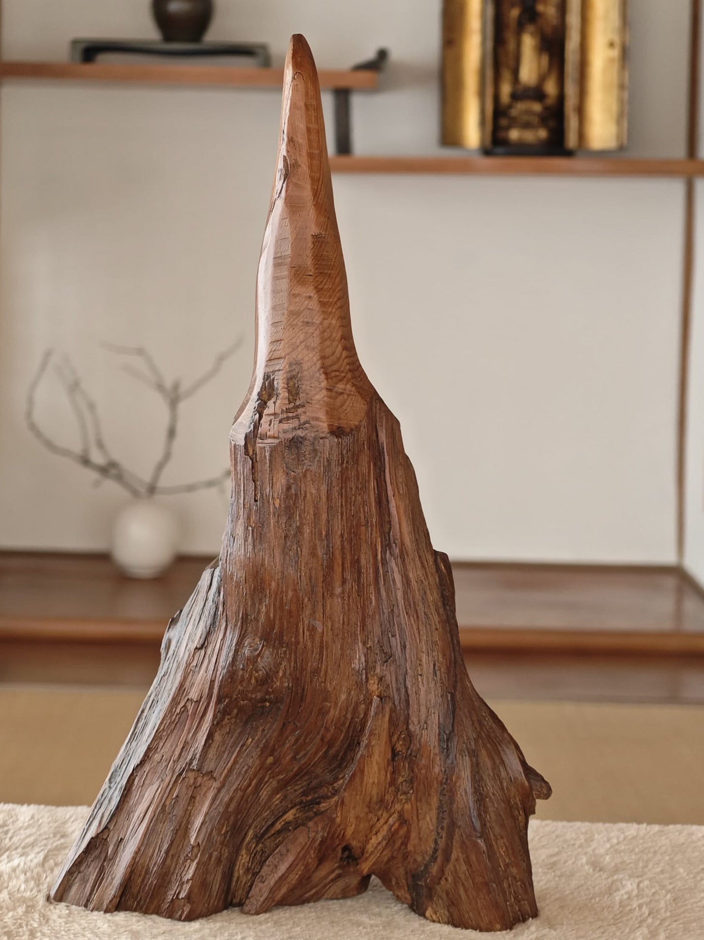 Wooden Standing Guan Yin