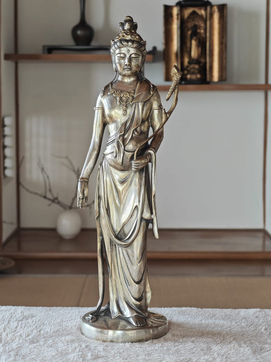 White Brass Guan Yin